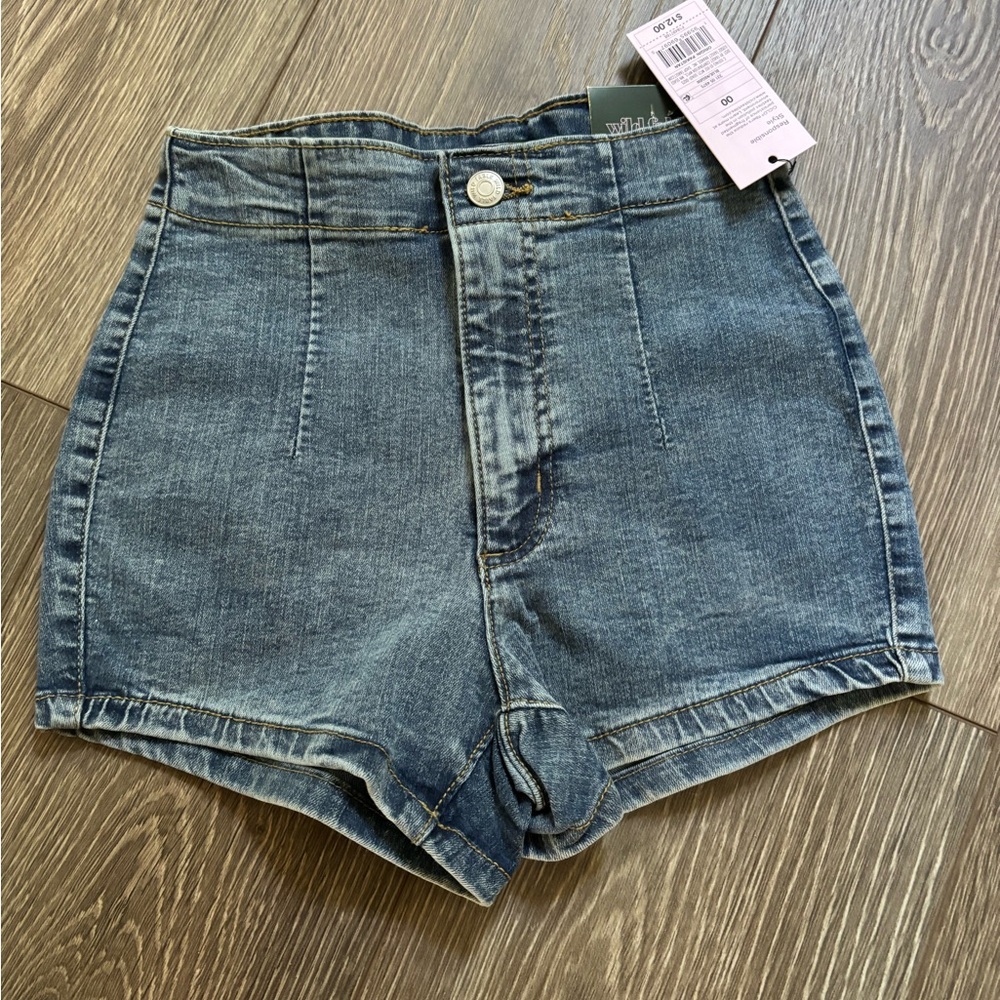 Wild Fable High Waist Denim Shorts - Classic Blue